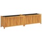 vidaXL Fioriera Giardino con Rivestimento 199x38,5x50 Massello Acacia