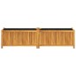 vidaXL Fioriera Giardino con Rivestimento 199x38,5x50 Massello Acacia