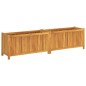 vidaXL Fioriera Giardino con Rivestimento 199x38,5x50 Massello Acacia