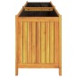 vidaXL Fioriera Giardino con Rivestimento 199x38,5x50 Massello Acacia