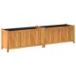 vidaXL Fioriera Giardino con Rivestimento 199x38,5x50 Massello Acacia