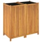 vidaXL Fioriera Giardino con Rivestimento 100x50x100cm Massello Acacia