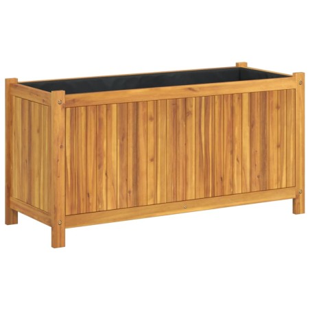 vidaXL Fioriera Giardino con Rivestimento 99,5x38x50cm Massello Acacia