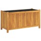 vidaXL Fioriera Giardino con Rivestimento 99,5x38x50cm Massello Acacia