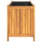vidaXL Fioriera Giardino con Rivestimento 99,5x38x50cm Massello Acacia