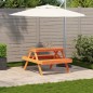vidaXL Tavolo da Picnic Marrone Cera 105x134x75 cm Legno Massello Pino vidaXL Tavolo da Picnic Marrone Cera 105x134x75 cm Legno Massello Pino