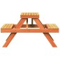 vidaXL Tavolo da Picnic Marrone Cera 105x134x75 cm Legno Massello Pino vidaXL Tavolo da Picnic Marrone Cera 105x134x75 cm Legno Massello Pino
