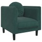 vidaXL Poltrona con Cuscino Verde Scuro in Velluto vidaXL Poltrona con Cuscino Verde Scuro in Velluto