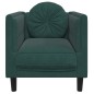 vidaXL Poltrona con Cuscino Verde Scuro in Velluto vidaXL Poltrona con Cuscino Verde Scuro in Velluto
