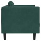 vidaXL Poltrona con Cuscino Verde Scuro in Velluto vidaXL Poltrona con Cuscino Verde Scuro in Velluto