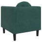 vidaXL Poltrona con Cuscino Verde Scuro in Velluto vidaXL Poltrona con Cuscino Verde Scuro in Velluto