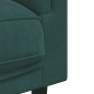 vidaXL Poltrona con Cuscino Verde Scuro in Velluto vidaXL Poltrona con Cuscino Verde Scuro in Velluto