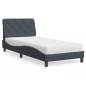 vidaXL Letto con Materasso Grigio Scuro 90x200 cm in Velluto