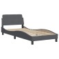 vidaXL Letto con Materasso Grigio Scuro 90x200 cm in Velluto