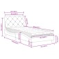 vidaXL Letto con Materasso Grigio Scuro 90x200 cm in Velluto