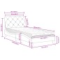 vidaXL Letto con Materasso Verde Scuro 90x200 cm in Velluto