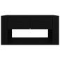 Tavolino da Salotto Nero 80x50x40 cm in Legno Multistrato
