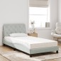 vidaXL Letto con Materasso Grigio Chiaro 100x200 cm in Velluto vidaXL Letto con Materasso Grigio Chiaro 100x200 cm in Velluto