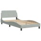 vidaXL Letto con Materasso Grigio Chiaro 100x200 cm in Velluto vidaXL Letto con Materasso Grigio Chiaro 100x200 cm in Velluto