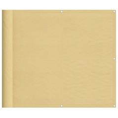 vidaXL Paravento da Balcone Sabbia 90x300 cm 100% Poliestere Oxford