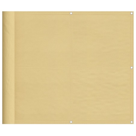vidaXL Paravento da Balcone Sabbia 90x300 cm 100% Poliestere Oxford