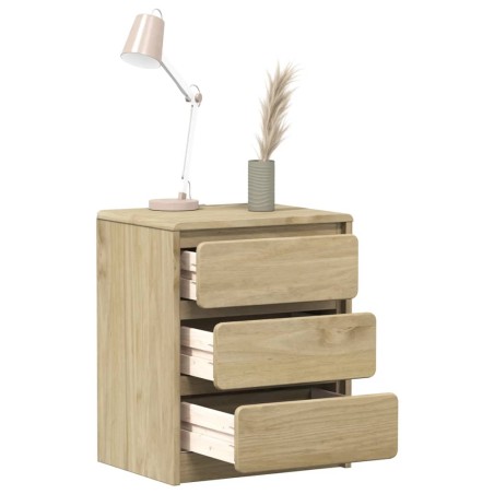 vidaXL Comodino SAUDA Rovere 44x35x56 cm in Legno Massello di Pino