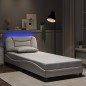vidaXL Giroletto con Luci LED Bianco 90x190 cm in Similpelle vidaXL Giroletto con Luci LED Bianco 90x190 cm in Similpelle