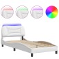 vidaXL Giroletto con Luci LED Bianco 90x190 cm in Similpelle vidaXL Giroletto con Luci LED Bianco 90x190 cm in Similpelle