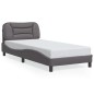 vidaXL Giroletto con Luci LED Grigio 90x190 cm in Similpelle vidaXL Giroletto con Luci LED Grigio 90x190 cm in Similpelle