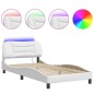 vidaXL Giroletto con Luci LED Bianco 100x200 cm in Similpelle vidaXL Giroletto con Luci LED Bianco 100x200 cm in Similpelle