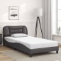 vidaXL Giroletto con Luci LED Grigio 100x200 cm in Similpelle