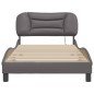 vidaXL Giroletto con Luci LED Grigio 100x200 cm in Similpelle