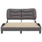 vidaXL Giroletto con Luci LED Grigio 120x200 cm in Similpelle vidaXL Giroletto con Luci LED Grigio 120x200 cm in Similpelle