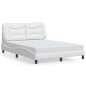 vidaXL Giroletto con Luci LED Bianco 140x200 cm in Similpelle vidaXL Giroletto con Luci LED Bianco 140x200 cm in Similpelle