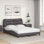vidaXL Giroletto con Luci LED Grigio 140x200 cm in Similpelle vidaXL Giroletto con Luci LED Grigio 140x200 cm in Similpelle