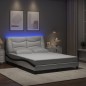 vidaXL Giroletto con Luce LED Bianco e Nero 140x200 cm in Similpelle vidaXL Giroletto con Luce LED Bianco e Nero 140x200 cm in Similpelle