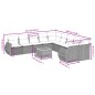 vidaXL Set Divani da Giardino 11 pz con Cuscini in Polyrattan Nero vidaXL Set Divani da Giardino 11 pz con Cuscini in Polyrattan Nero