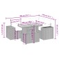 vidaXL Set Divano da Giardino 5 pz con Cuscini Grigio in Polyrattan vidaXL Set Divano da Giardino 5 pz con Cuscini Grigio in Polyrattan