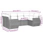 vidaXL Set Divano da Giardino 6 pz con Cuscini Nero in Polyrattan vidaXL Set Divano da Giardino 6 pz con Cuscini Nero in Polyrattan