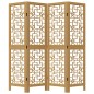 vidaXL Divisorio Ambienti 4 Pannelli Marrone Legno Massello Paulownia vidaXL Divisorio Ambienti 4 Pannelli Marrone Legno Massello Paulownia