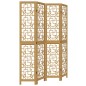 vidaXL Divisorio Ambienti 4 Pannelli Marrone Legno Massello Paulownia