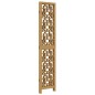 vidaXL Divisorio Ambienti 4 Pannelli Marrone Legno Massello Paulownia