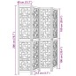 vidaXL Divisorio Ambienti 4 Pannelli Marrone Legno Massello Paulownia