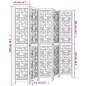 vidaXL Divisorio Ambienti 5 Pannelli Marrone Legno Massello Paulownia vidaXL Divisorio Ambienti 5 Pannelli Marrone Legno Massello Paulownia