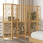 vidaXL Divisorio Ambienti 6 Pannelli Marrone Legno Massello Paulownia vidaXL Divisorio Ambienti 6 Pannelli Marrone Legno Massello Paulownia