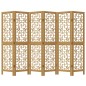 vidaXL Divisorio Ambienti 6 Pannelli Marrone Legno Massello Paulownia vidaXL Divisorio Ambienti 6 Pannelli Marrone Legno Massello Paulownia