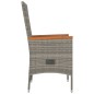 vidaXL Sedie Reclinabili da Giardino con Cuscini 2pz Grigio Polyrattan vidaXL Sedie Reclinabili da Giardino con Cuscini 2pz Grigio Polyrattan