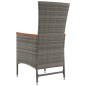 vidaXL Sedie Reclinabili da Giardino con Cuscini 2pz Grigio Polyrattan vidaXL Sedie Reclinabili da Giardino con Cuscini 2pz Grigio Polyrattan