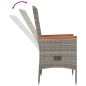 vidaXL Sedie Reclinabili da Giardino con Cuscini 2pz Grigio Polyrattan vidaXL Sedie Reclinabili da Giardino con Cuscini 2pz Grigio Polyrattan