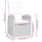 vidaXL Sedie Reclinabili da Giardino con Cuscini 2pz Nero Polyrattan